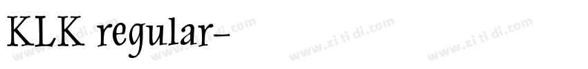 KLK regular字体转换
